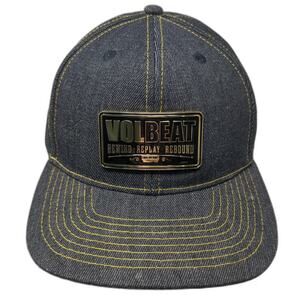 Bravado Volbeat Band Black Snapback Hat One Size Denim Contrast Stitching
